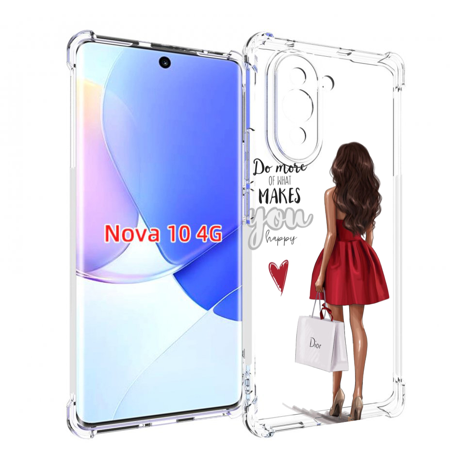 

Чехол MyPads Маленькие-радости женский для Huawei Nova 10, Прозрачный, Tocco