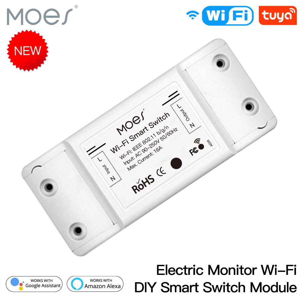 фото Умное wi-fi реле moes wi-fi smart switch ms-101-16a