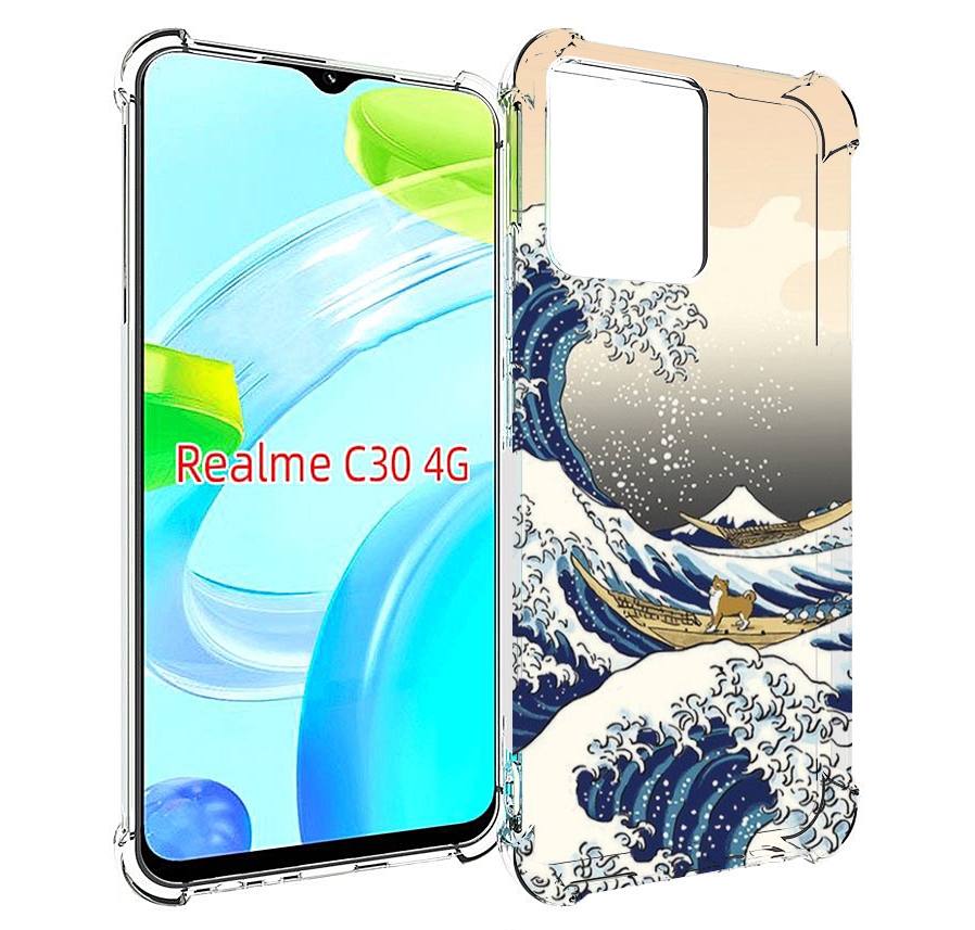 

Чехол MyPads собаки-на-плоту для Realme C30 4G / Narzo 50i Prime, Прозрачный, Tocco