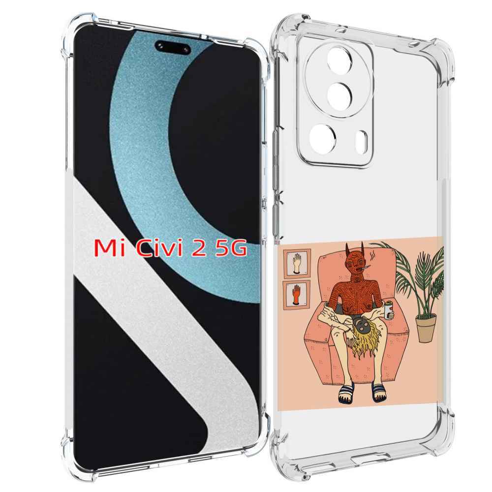 

Чехол MyPads девушка-сняла-кожу для Xiaomi Civi 2, Прозрачный, Tocco