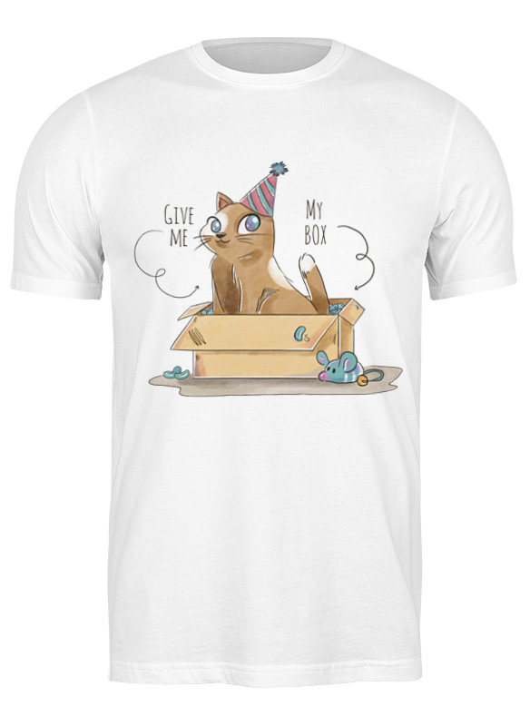 

Футболка мужская Printio Cats here 2984740 белая S, Белый, Cats here 2984740