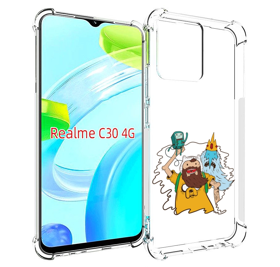 

Чехол MyPads время приключений старый Финн для Realme C30 4G / Narzo 50i Prime, Прозрачный, Tocco