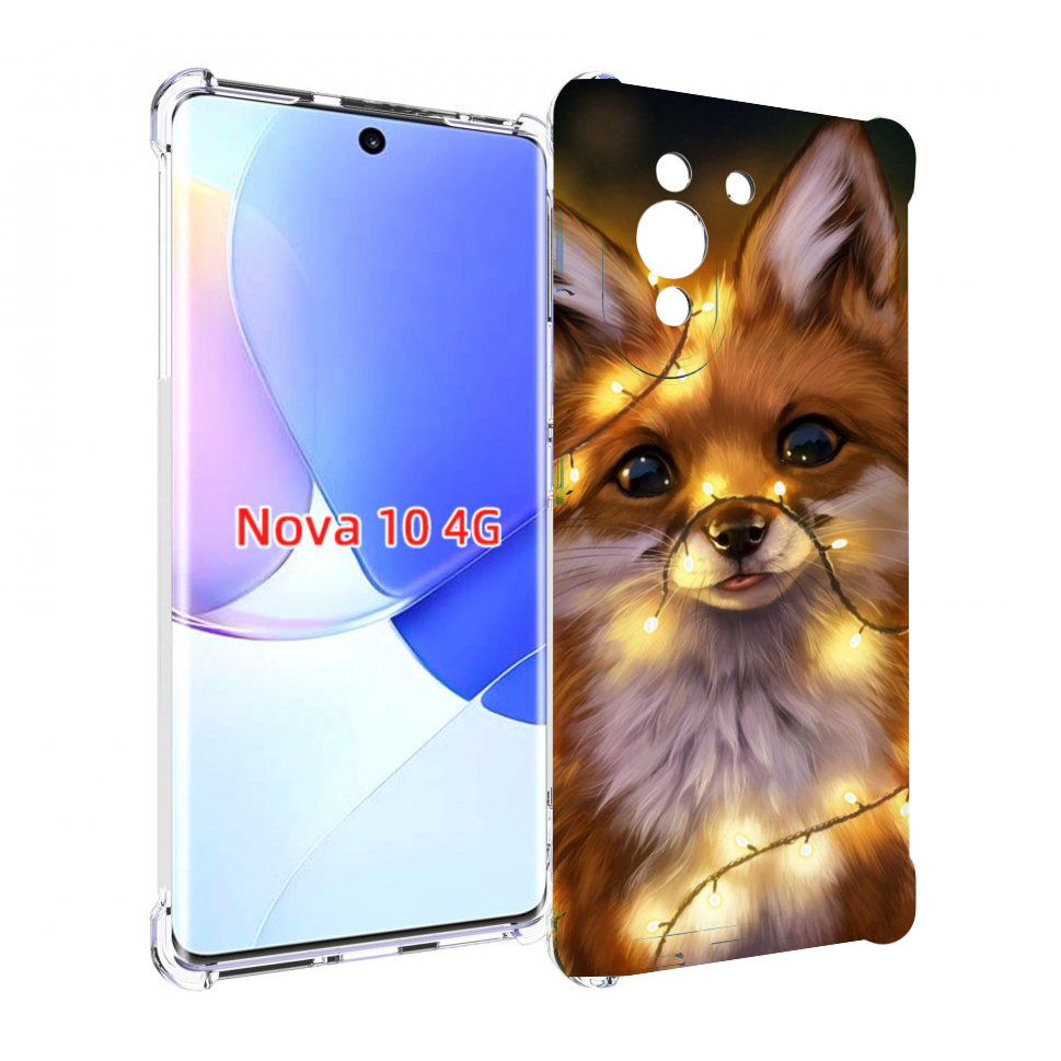 Чехол MyPads Лисенок-в-гирлянде для Huawei Nova 10