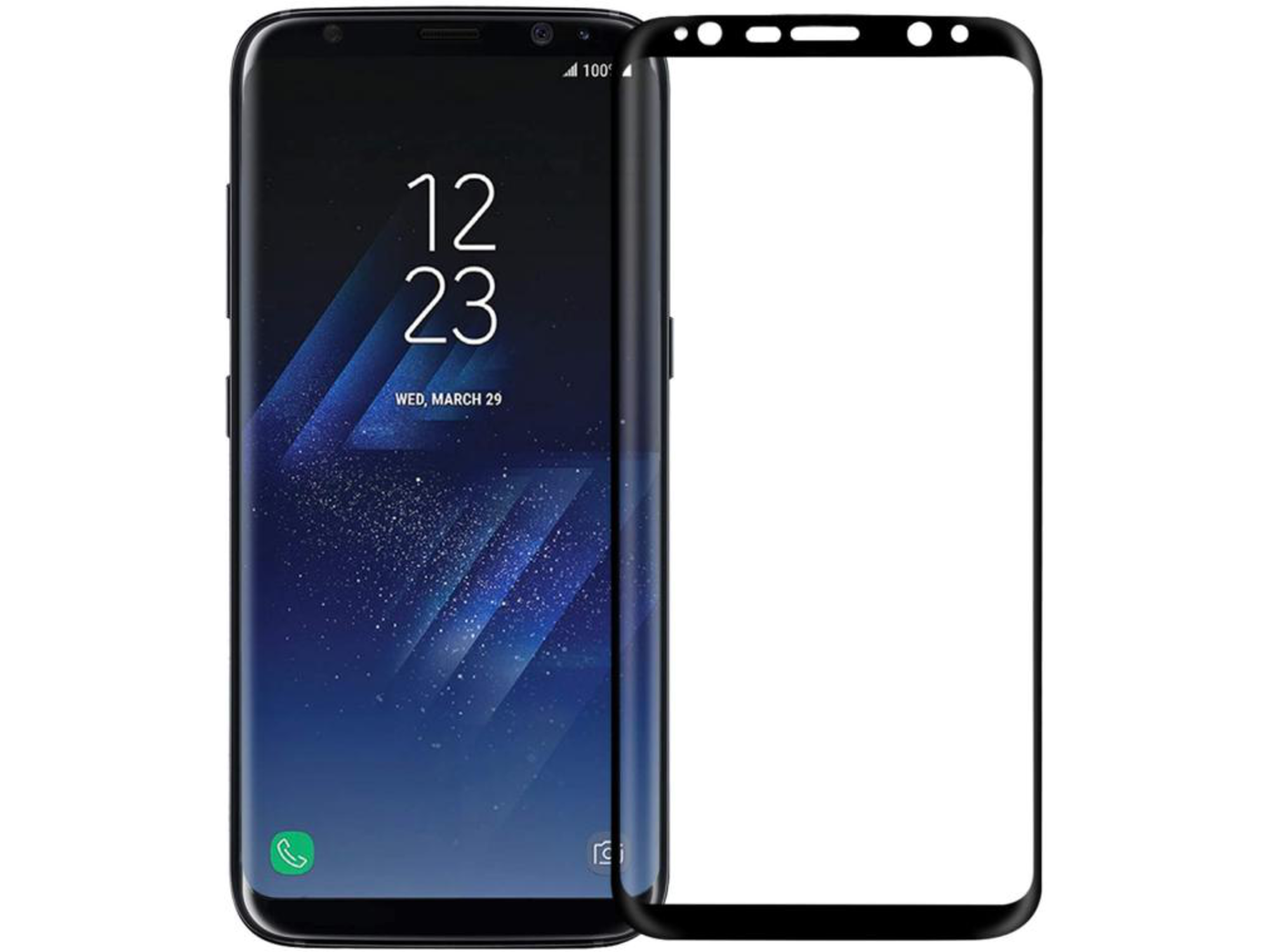 

Защитное стекло 3D для Samsung Galaxy S8 Plus G955F черное