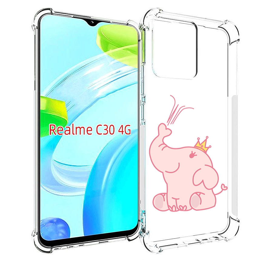 

Чехол MyPads слоник-принц детский для Realme C30 4G / Narzo 50i Prime, Прозрачный, Tocco