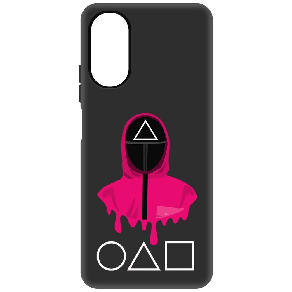 

Чехол-накладка Софт Игра в кальмара-Солдат для Oppo A17, Черный