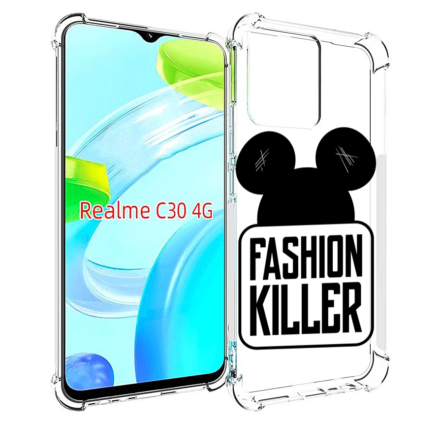 

Чехол MyPads силуэт-микки-мауса для Realme C30 4G / Narzo 50i Prime, Прозрачный, Tocco