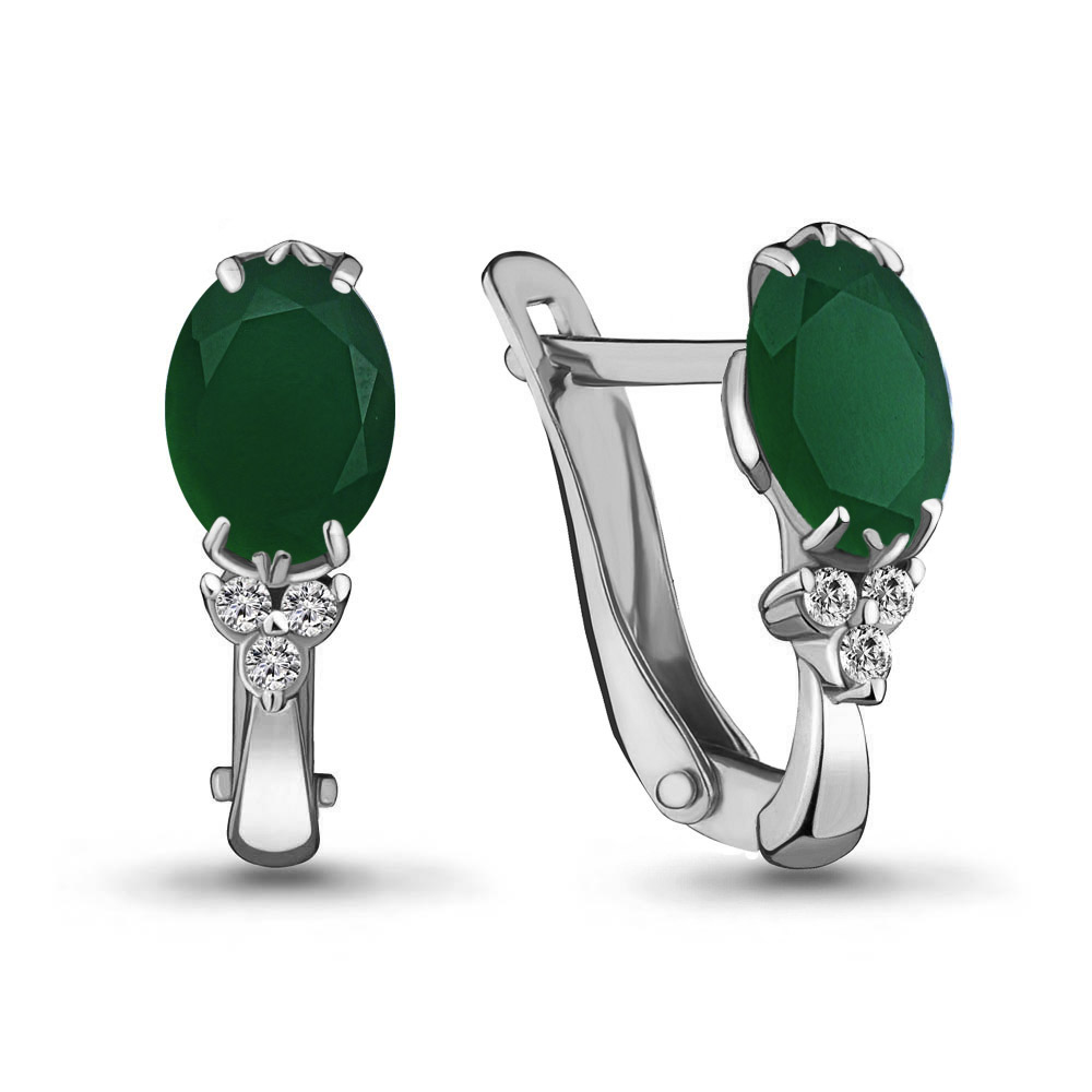 

Серьги из серебра с агатом Aquamarine 4414009А_925_р, 4414009А_925_р