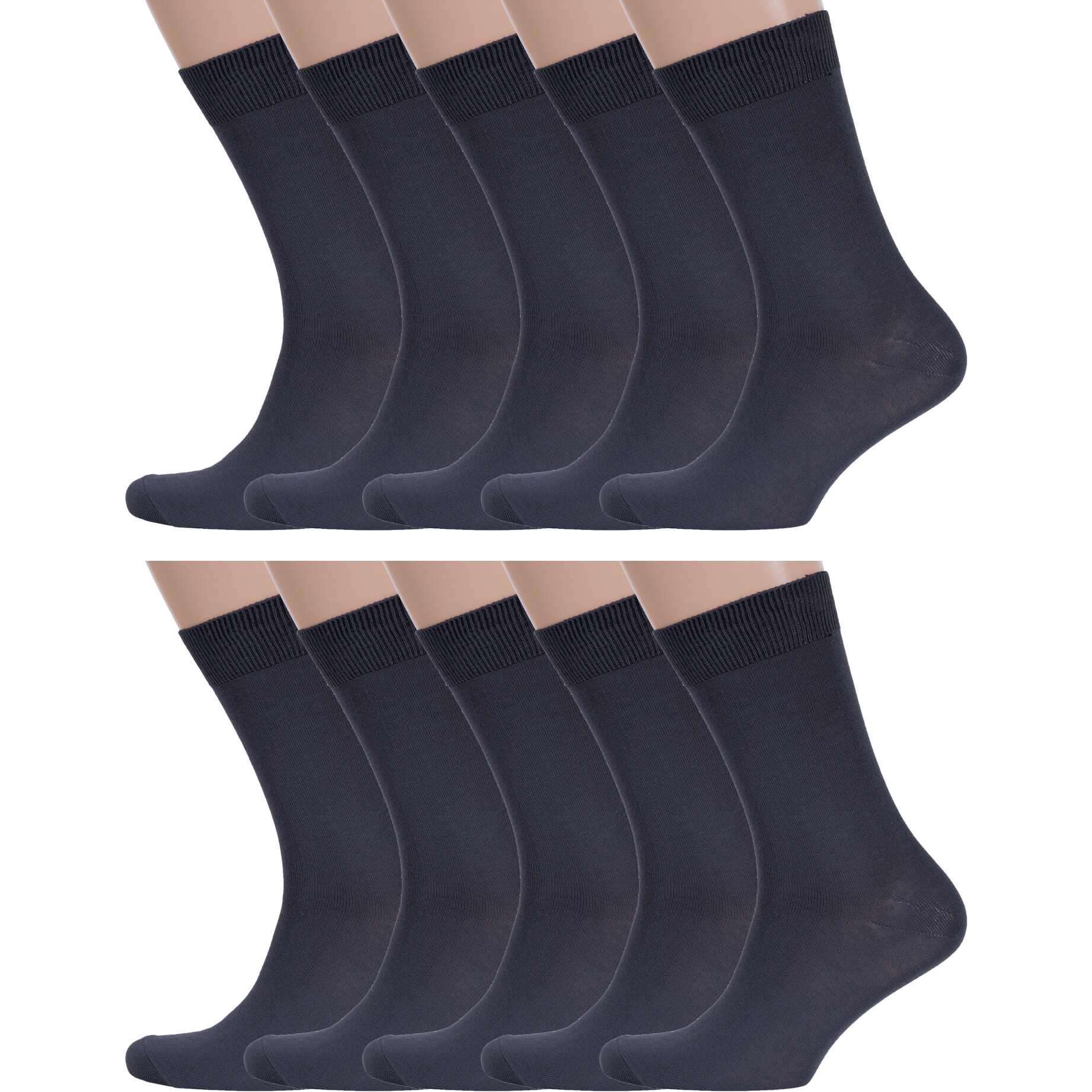 

Комплект носков мужских Rusocks 10-М-370/2 серых 25, 10 пар, Серый, 10-М-370/2