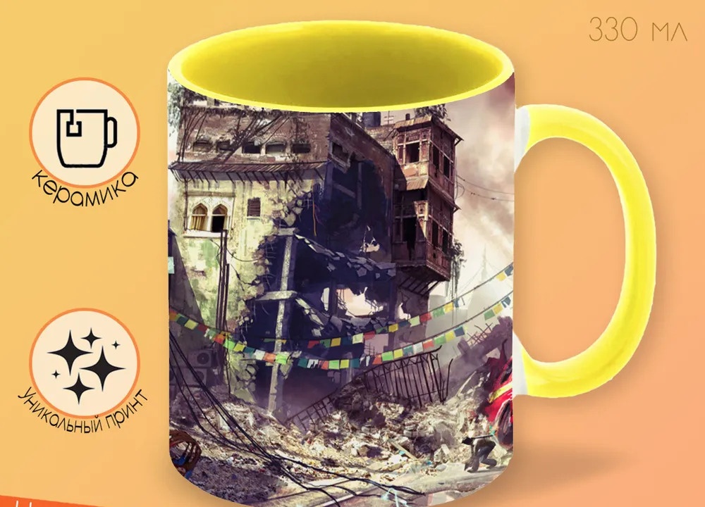 

Кружка CoolPodarok Uncharted 2 Разрушеный город Автобус