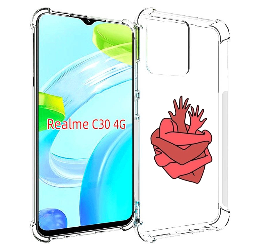 

Чехол MyPads сердце из ручек для Realme C30 4G / Narzo 50i Prime, Прозрачный, Tocco