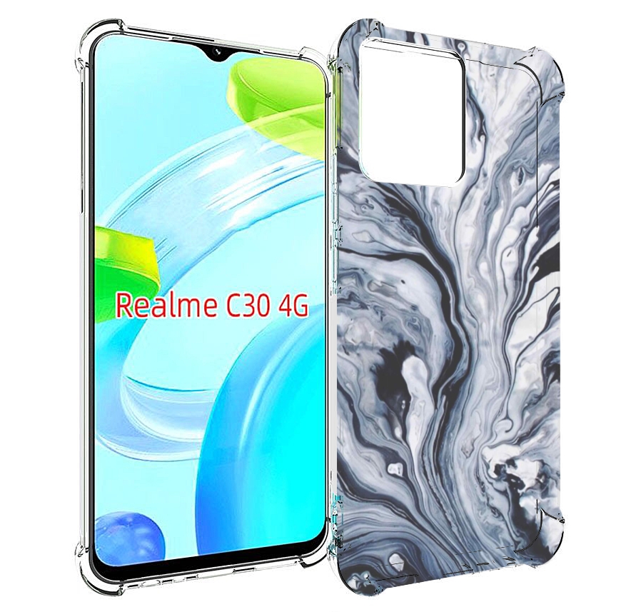 

Чехол MyPads серая краска для Realme C30 4G / Narzo 50i Prime, Прозрачный, Tocco