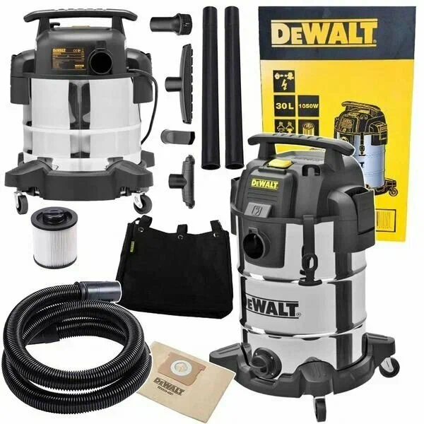 

Пылесос DeWalt DXV30SPTA серебристый, DXV30SPTA