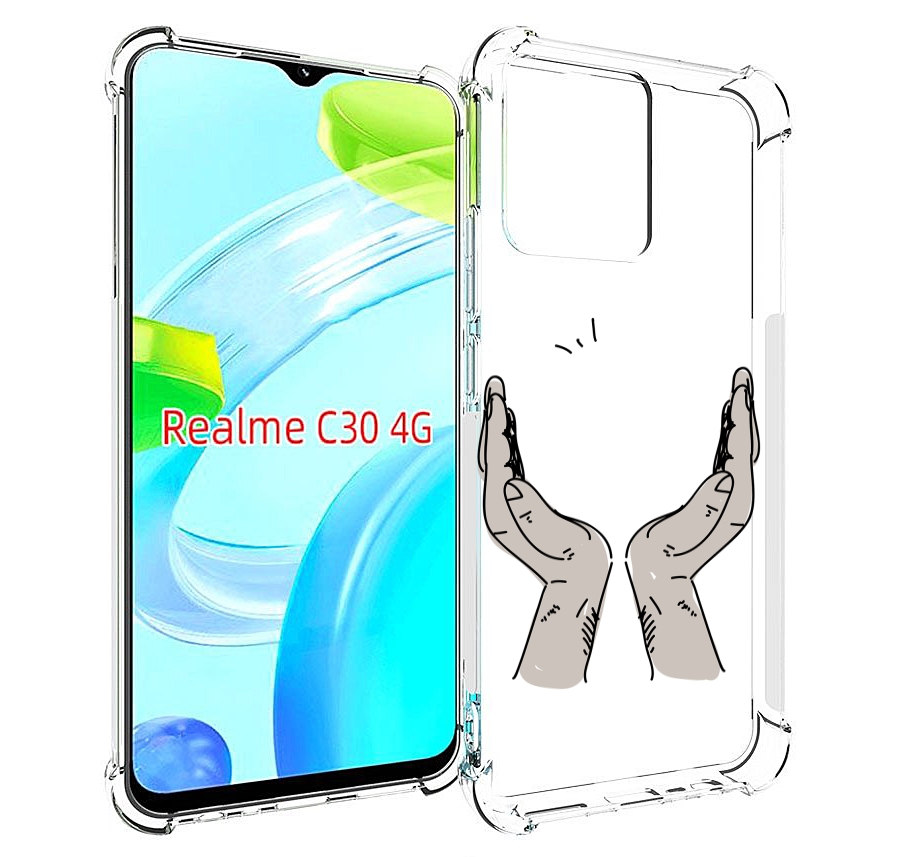 

Чехол MyPads руки-тянутся-к-небу для Realme C30 4G / Narzo 50i Prime, Прозрачный, Tocco