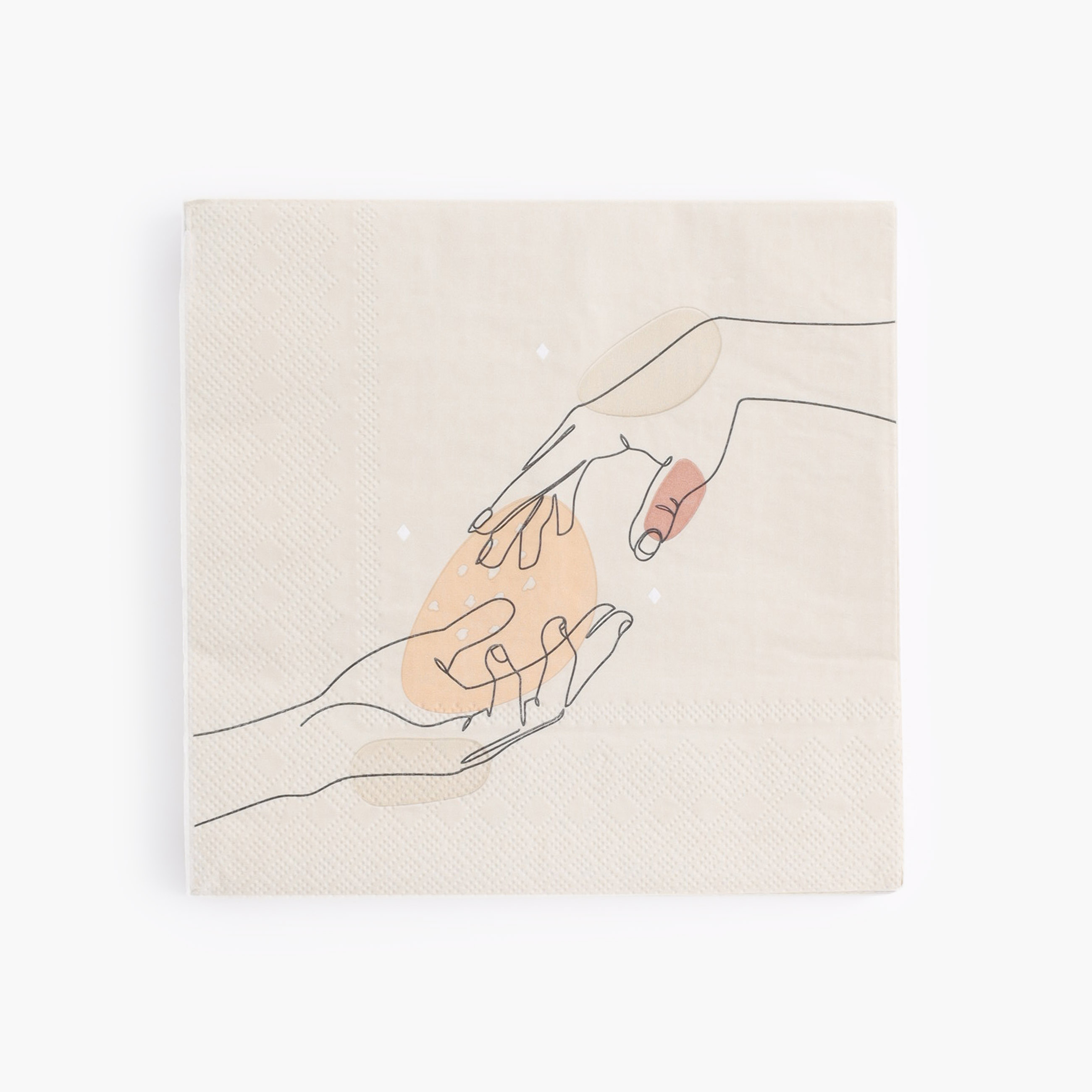 

Салфетки бумажные, 33х33 см, 20 шт, Руки, Hand, Бежевый