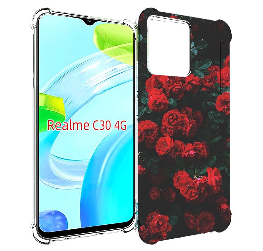 

Чехол MyPads розы-в-листьях для Realme C30 4G / Narzo 50i Prime, Прозрачный, Tocco