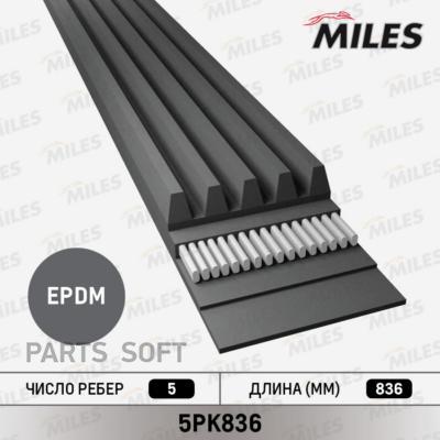 

MILES 5PK836 Ремень приводной поликлиновой