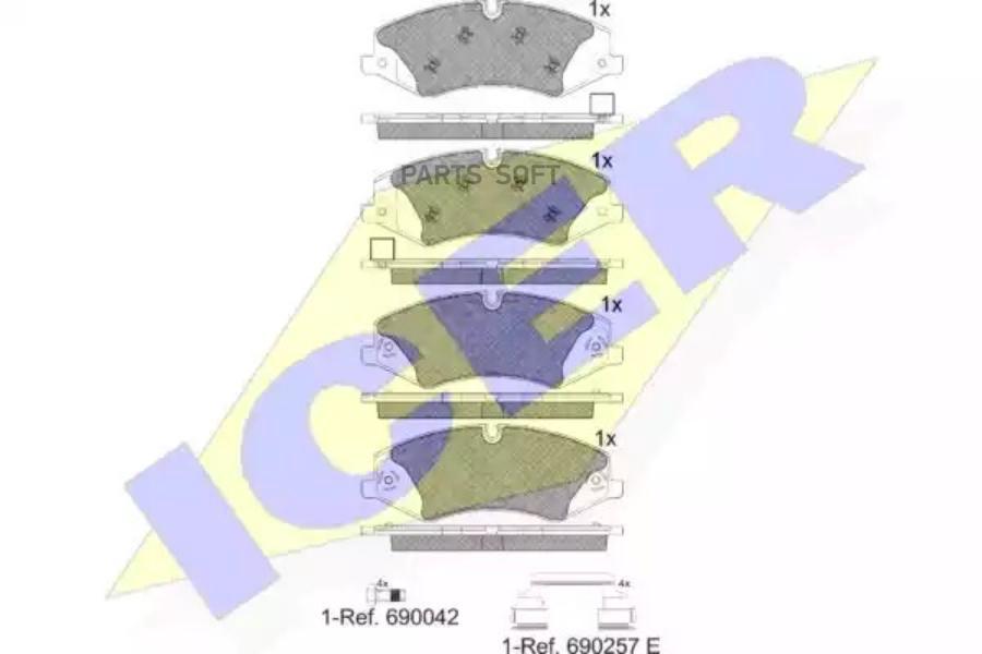 

Колодки Передние Land Rover Range Rover Sport Icer 181957-203 Icer арт. 181957-203