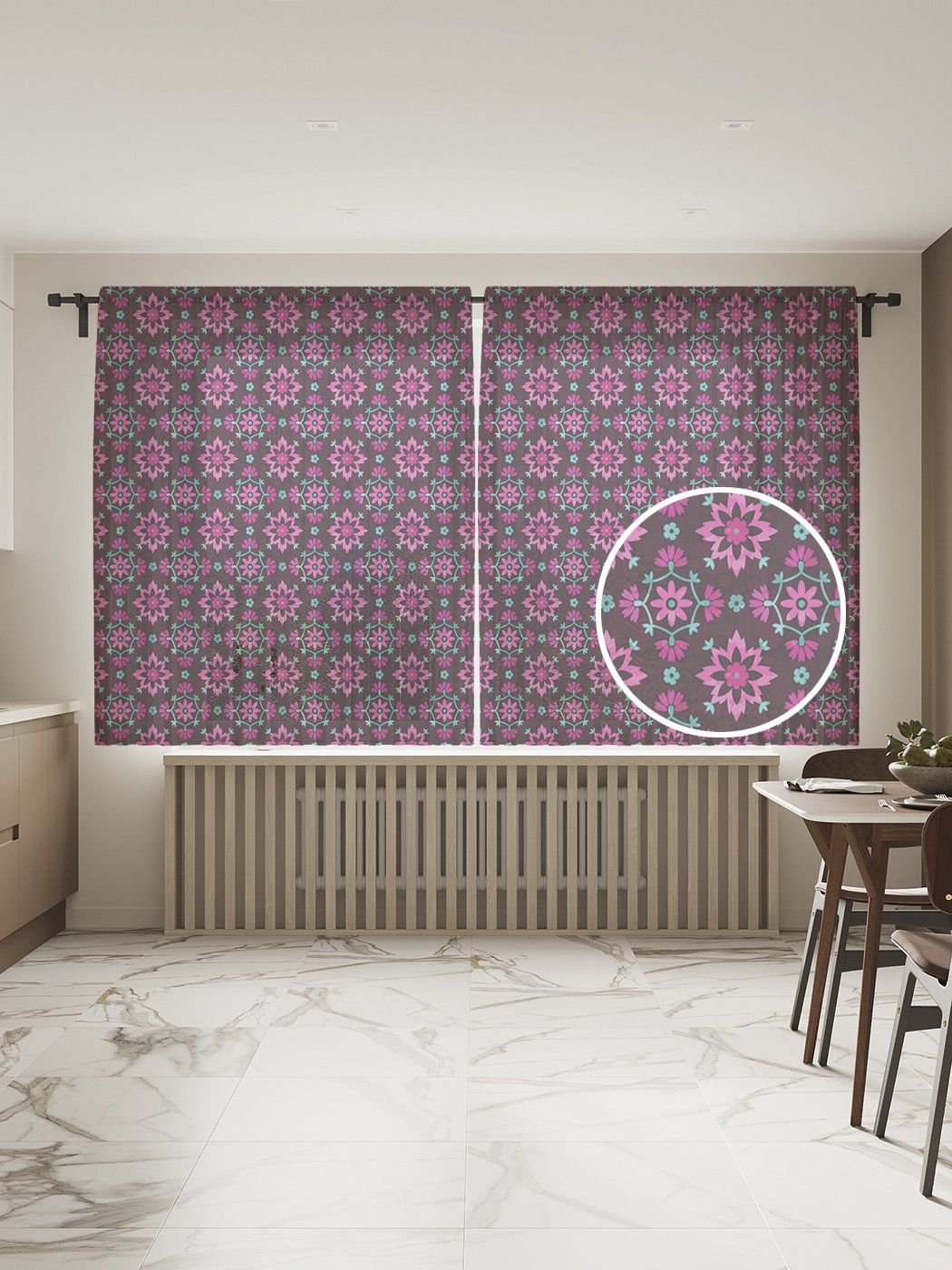 

Фототюль JoyArty "Вектор в восточном стиле" 145x180см, 2 полотна, лента, 50 крючков, Вектор в восточном стиле