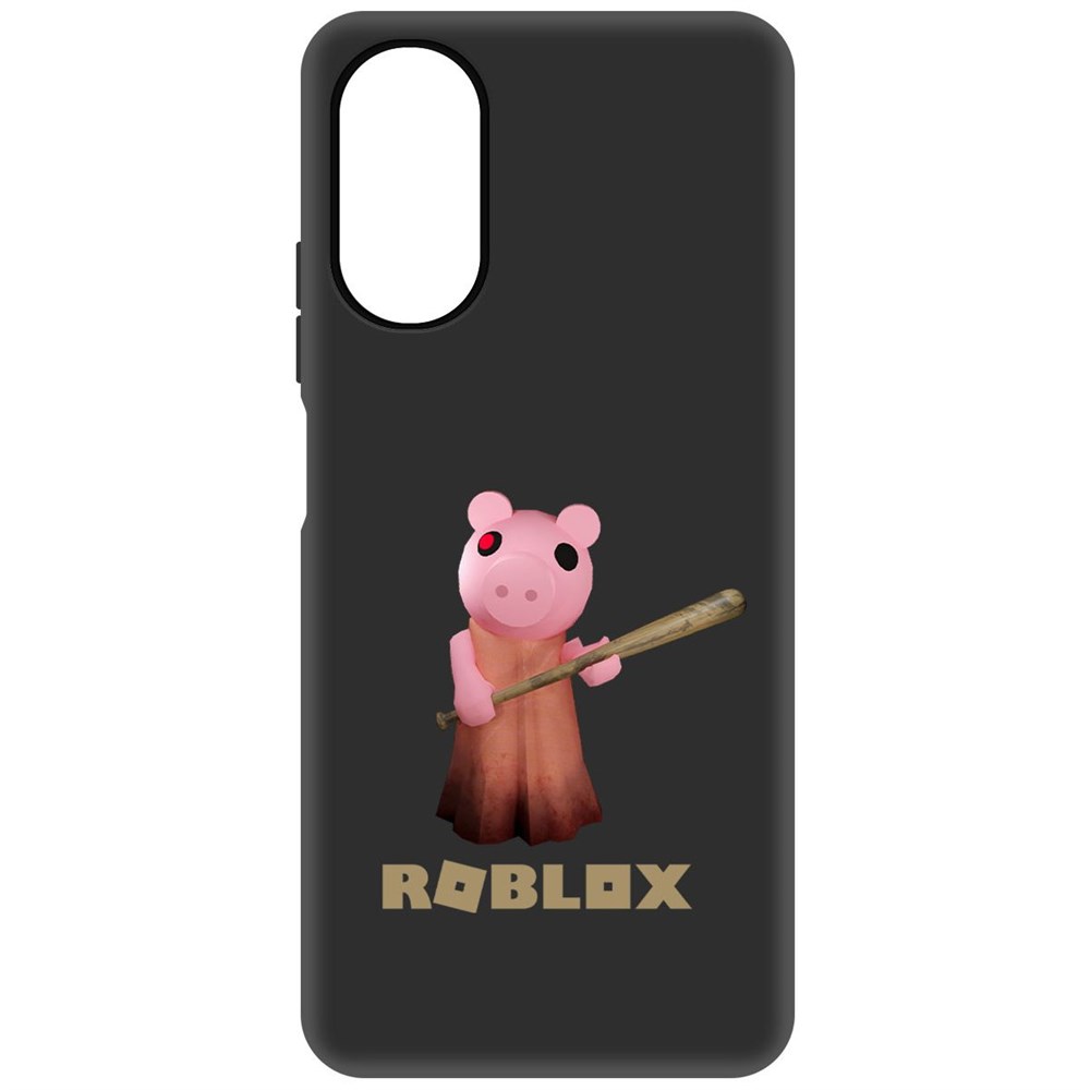 

Чехол-накладка Софт Roblox-Пигги для Oppo A17, Черный