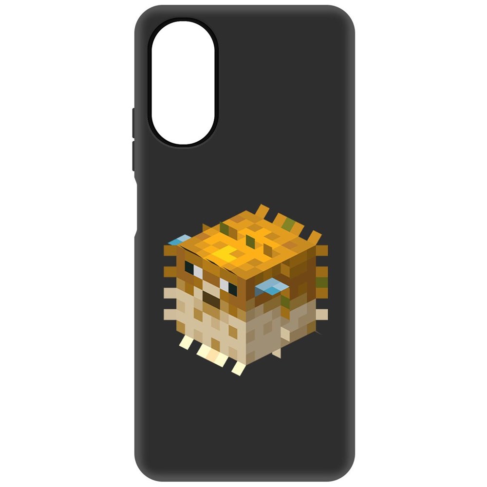 

Чехол-накладка Софт Minecraft-Иглобрюх для Oppo A17, Черный