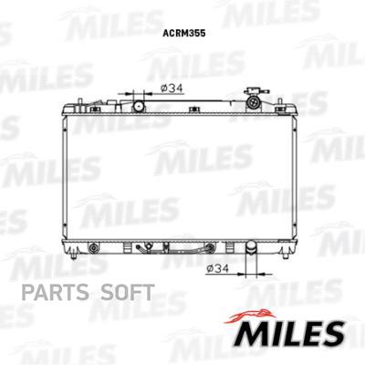 фото Miles acrm355 радиатор miles acrm355 toyota camry 2.4 a/t 06-11