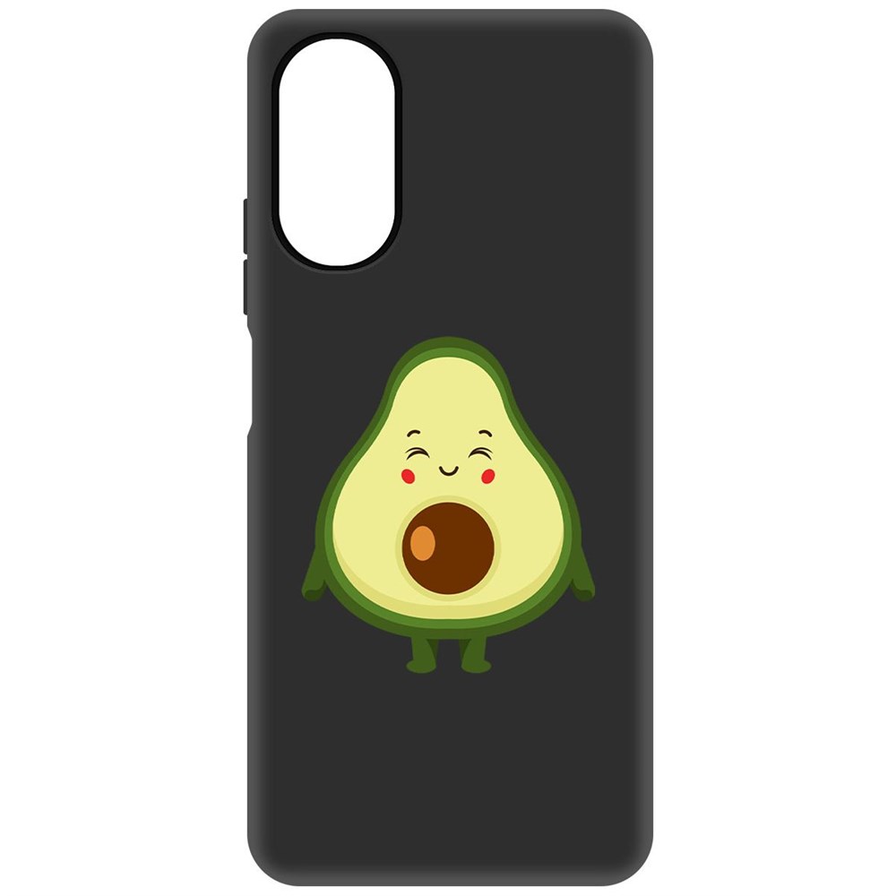 

Чехол-накладка Софт Авокадо Милый для Oppo A17, Черный