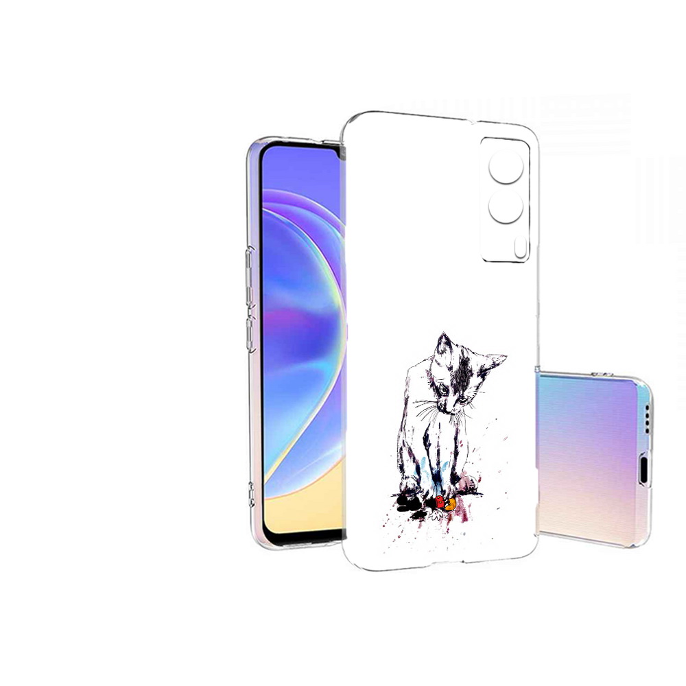 

Чехол MyPads Tocco для Vivo V21E кот и микки (PT161736.380.399), Прозрачный, Tocco