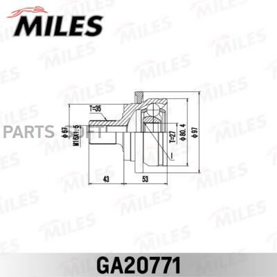 

MILES GA20771 ШРУС MILES GA20771 MB W203/211 4matic 27*67*35 перед нар