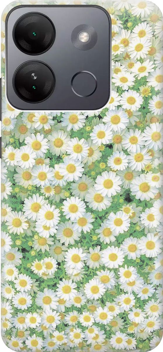 

Силиконовый чехол на Infinix Smart 7 HD "Ромашковое поле", Белый;желтый, 159431