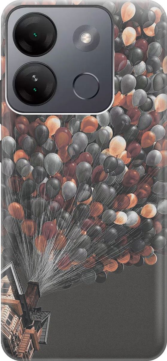 

Силиконовый чехол на Infinix Smart 7 HD "Вверх!", Желтый;оранжевый, 159426