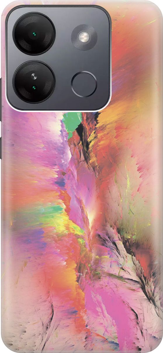 

Силиконовый чехол на Infinix Smart 7 HD "Красочный разлом", Желтый;зеленый, 159424