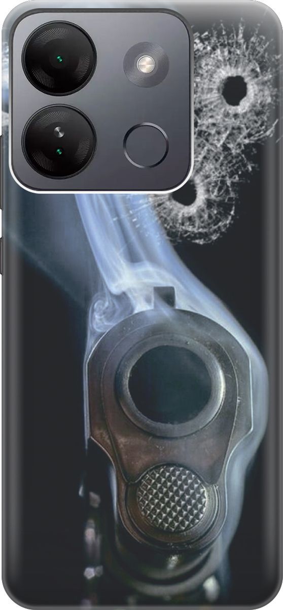 

Силиконовый чехол на Infinix Smart 7 HD "Выстрел", Серый;синий, 159428
