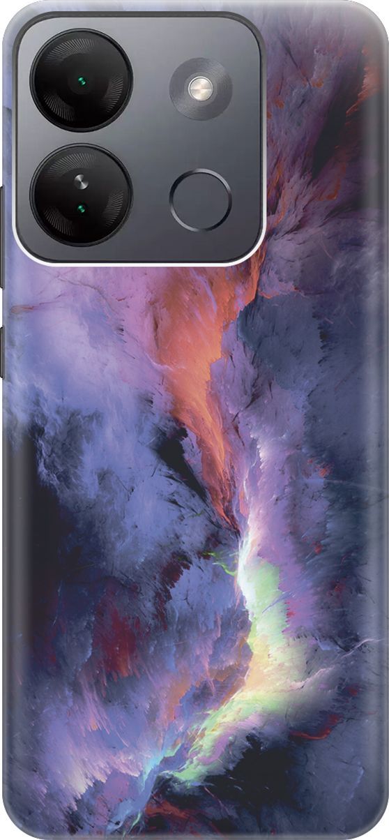 

Силиконовый чехол на Infinix Smart 7 HD "Гром и молния", Фиолетовый;черный, 159427