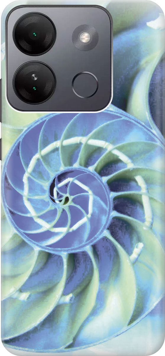 

Силиконовый чехол на Infinix Smart 7 HD "Синяя спираль", Голубой;синий, 159431