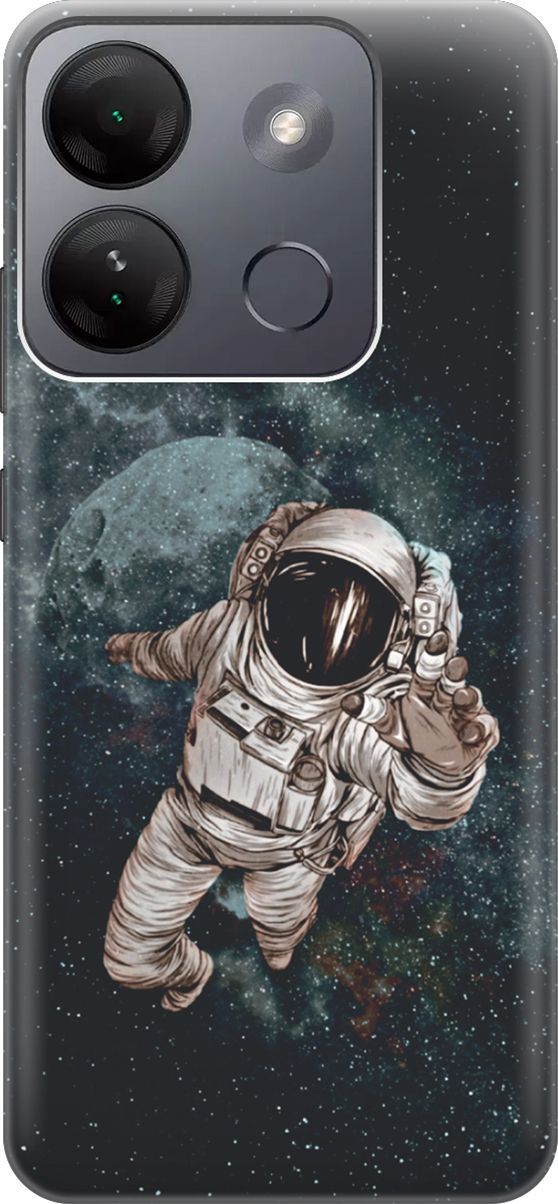 

Силиконовый чехол на Infinix Smart 7 HD "Космонавт", Белый;серый, 159428