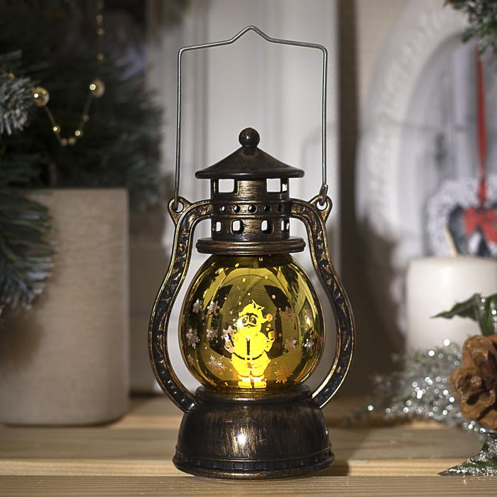 

Новогодний светильник Luazon lighting Фонарь дед мороз 4357296 белый теплый, Фонарь дед мороз