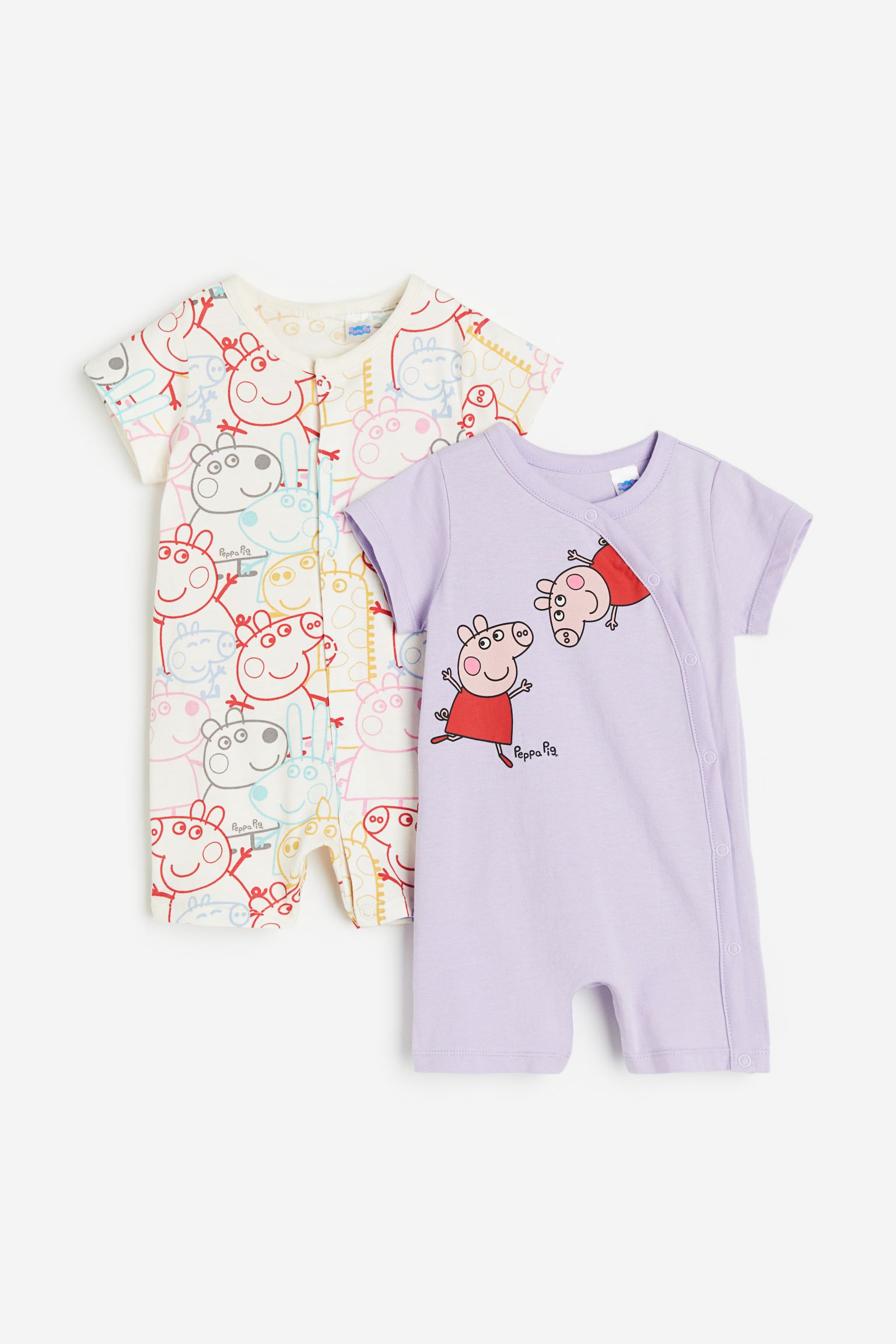 2 комплекта пижам H&M 74 (6-9M) Светло-фиолетовый/Свинка Пеппа (доставка из-за рубежа)