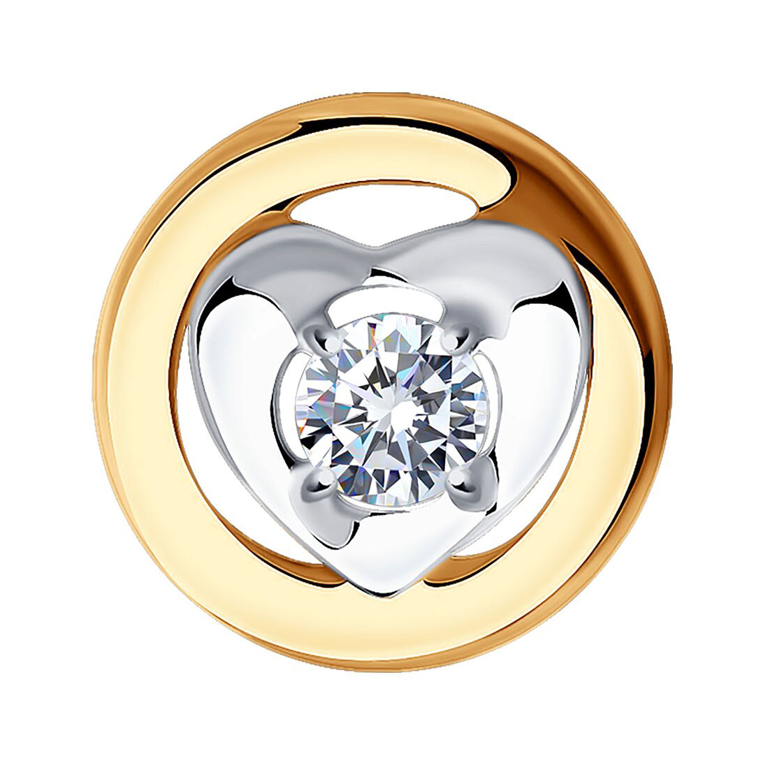 

Бегунок из красного золота AllTime 034995_s, фианит, 034995_s