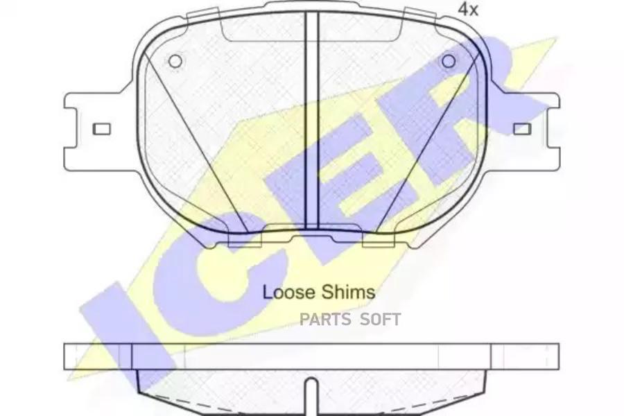 

Колодки Передние Toyota Corolla (E12)/Celica T23/Mark Ii/Opa Icer 181704 Icer арт. 181704