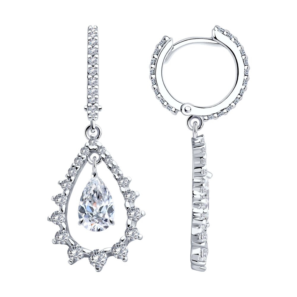 

Серьги из серебра SOKOLOV 94026554, фианит, 94026554