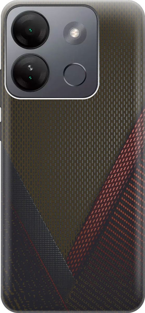 

Силиконовый чехол на Infinix Smart 7 HD "Полотна", Красный;черный, 159424