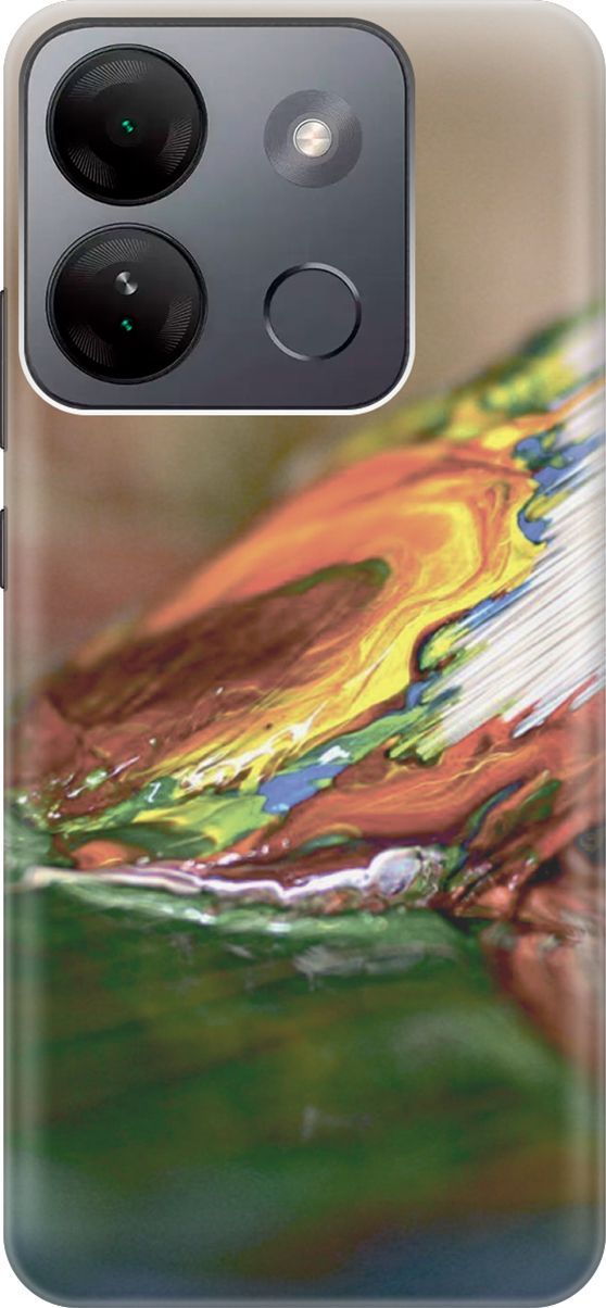 

Силиконовый чехол на Infinix Smart 7 HD "Кисть и краска", Бежевый;зеленый, 159426