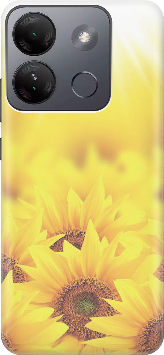 

Силиконовый чехол на Infinix Smart 7 HD "Поле подсолнухов", Желтый;оранжевый, 159430