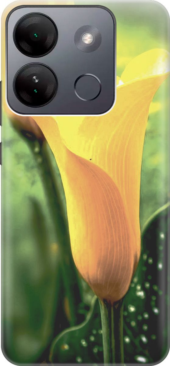 

Силиконовый чехол на Infinix Smart 7 HD "Желтые каллы", Желтый;зеленый, 159430