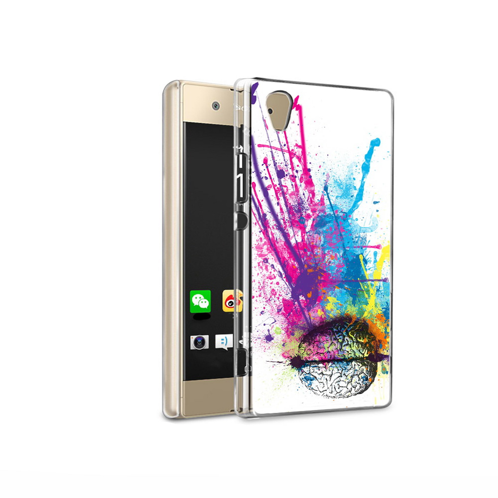

Чехол MyPads Tocco для Sony Xperia XA1 Ultra яркий красочный мозг (PT67027.252.710), Прозрачный, Tocco