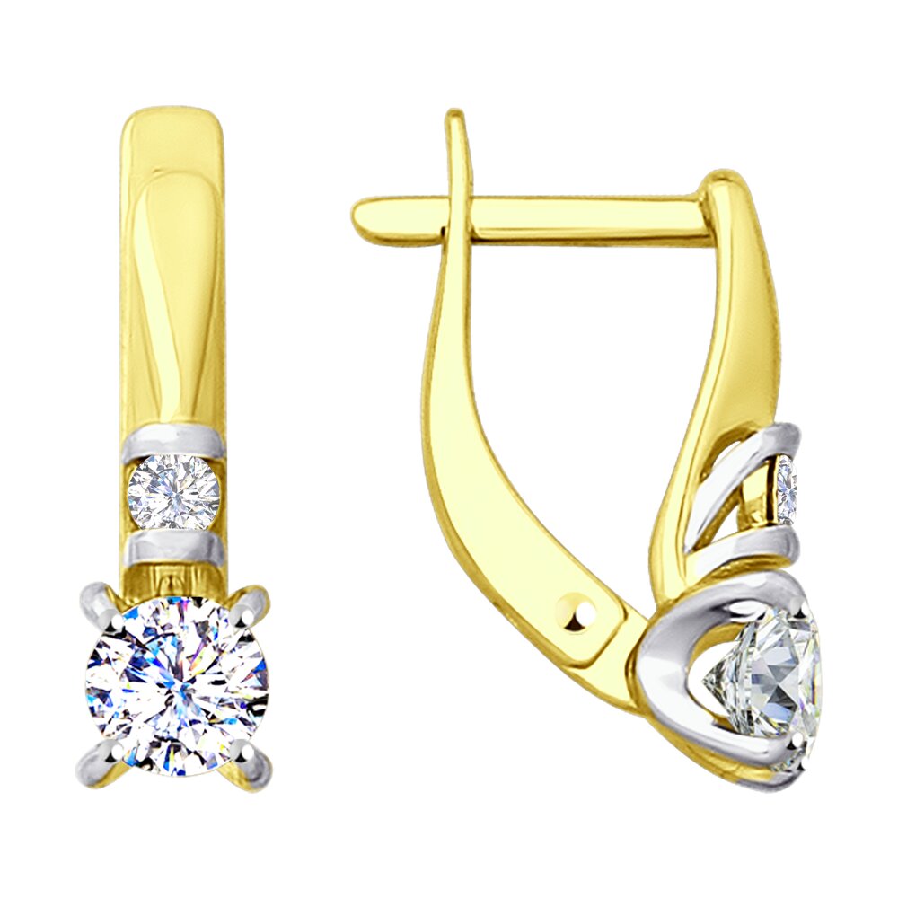 

Серьги из желтого золота SOKOLOV 028131-2, фианит, 028131-2