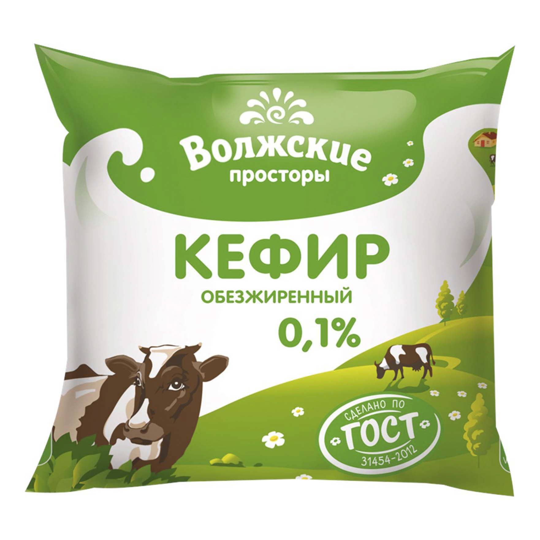 

Кефир Волжские Просторы 0,1% бзмж 500 мл