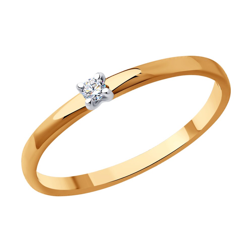 

Кольцо из красного золота с бриллиантом р. 17 Diamant 51-210-01803-1, 51-210-01803-1