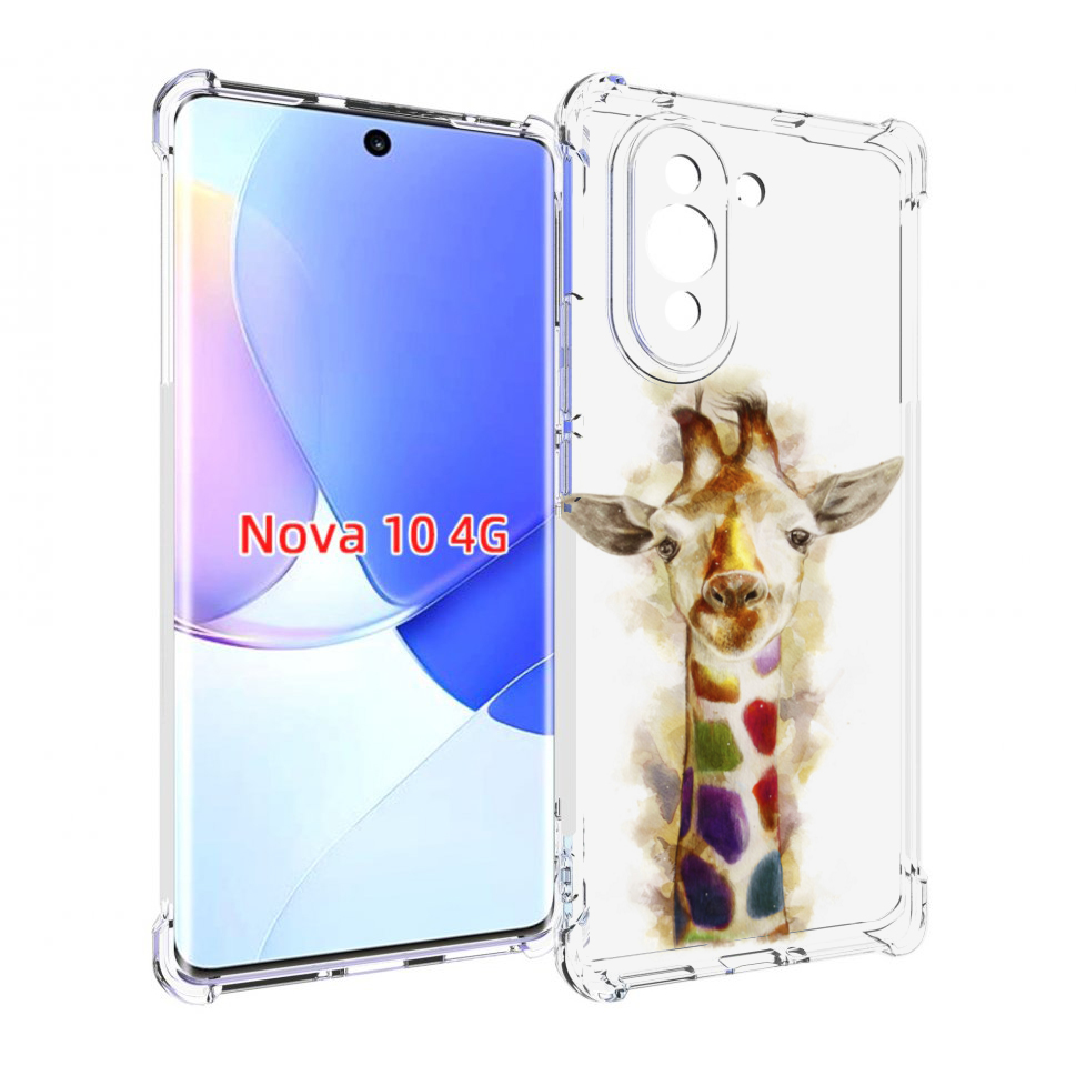

Чехол MyPads Красочный жираф для Huawei Nova 10, Прозрачный, Tocco